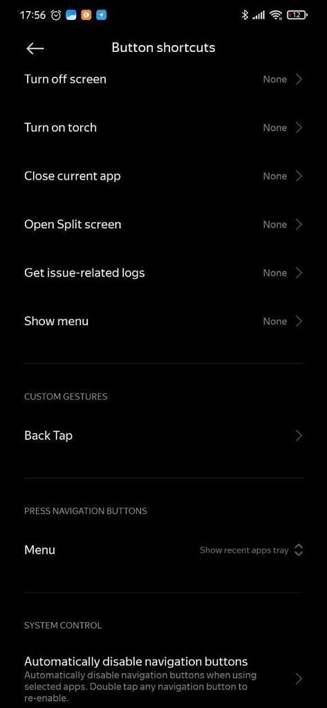 MIUI 12 Back Tap Gesture 1