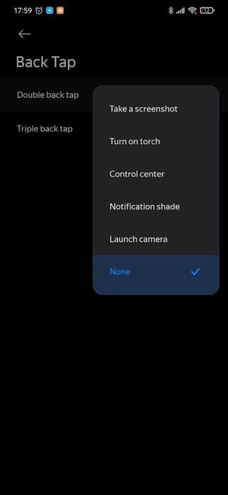 MIUI 12 Back Tap Gesture 3