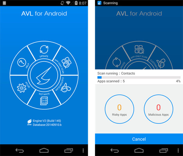 Virus Removal App AVL for Android