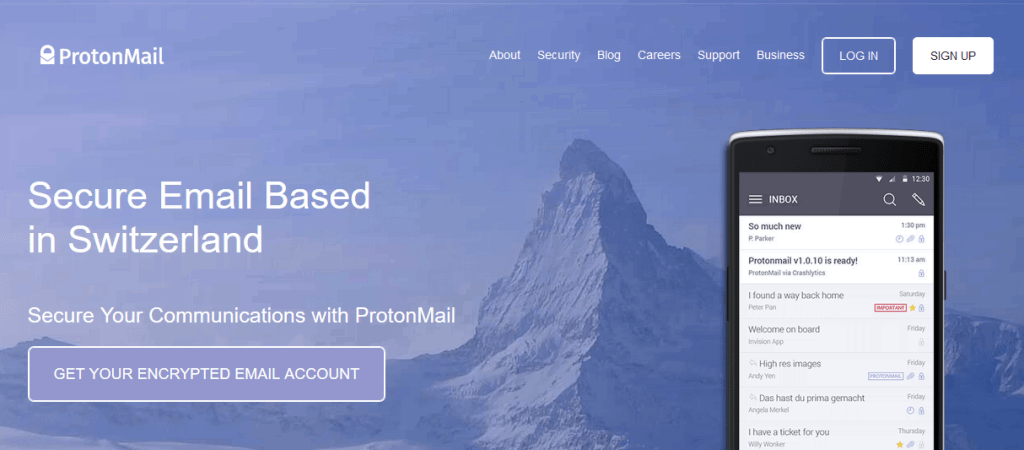 protonmail top free email accounts service