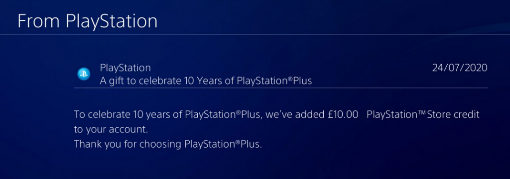 sony free ps store credit