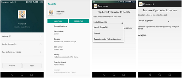 Framaroot app for root android phone