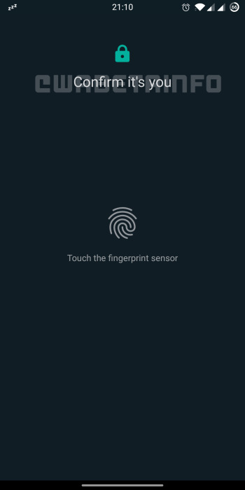 whatsapp fingerprint feature