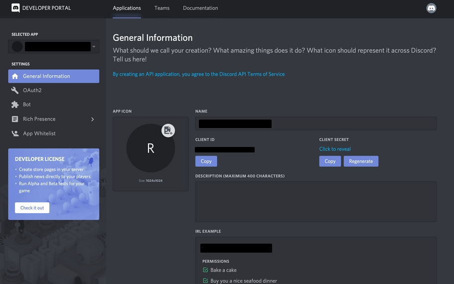 Authorization Token for Discord Bot