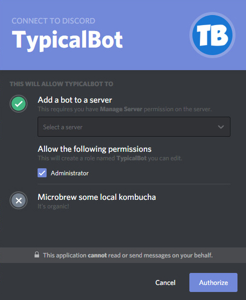 Add a Bot to the Discord Server