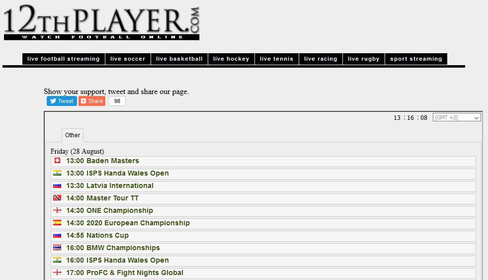 Top 12 Best Stream2Watch Alternative Sites for Watching Sports Online 4 12thPlayer Live Sports Streaming