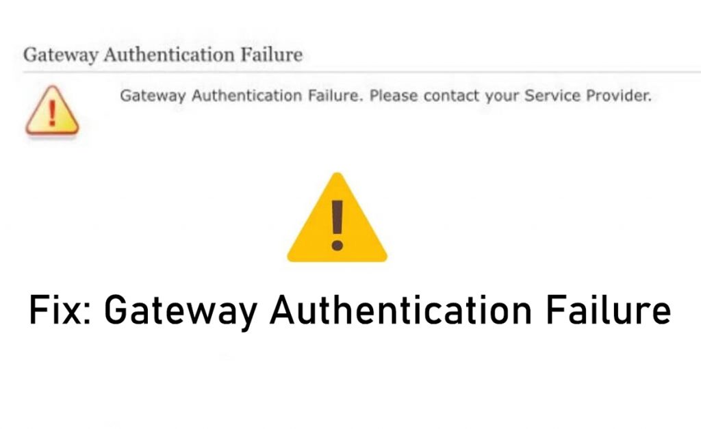 vpn gateway authentication error