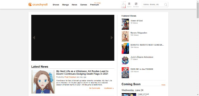 Crunchyroll is a Similar KissCartoon Website