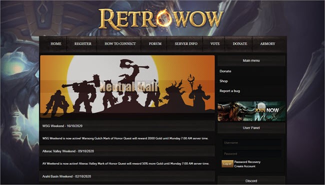 Retro Insta Private WoW Servers