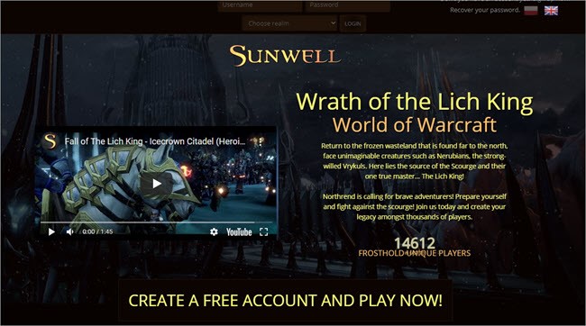 World Of Warcraft SunWell Private Servers