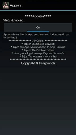 Appsara in app purchases hack