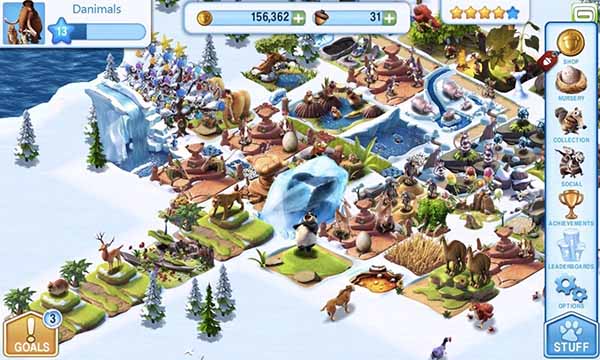 Ice age village is also an animal game for android with animals from the ice age.