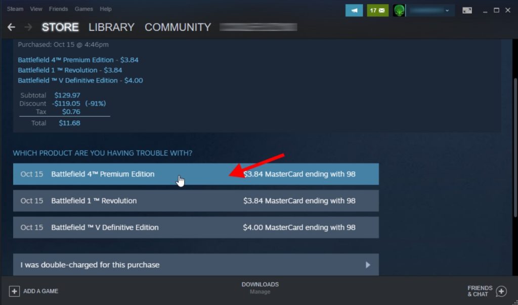 check purchase history on steam